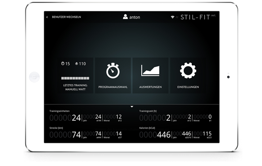 STIL-FIT International App Homescreen